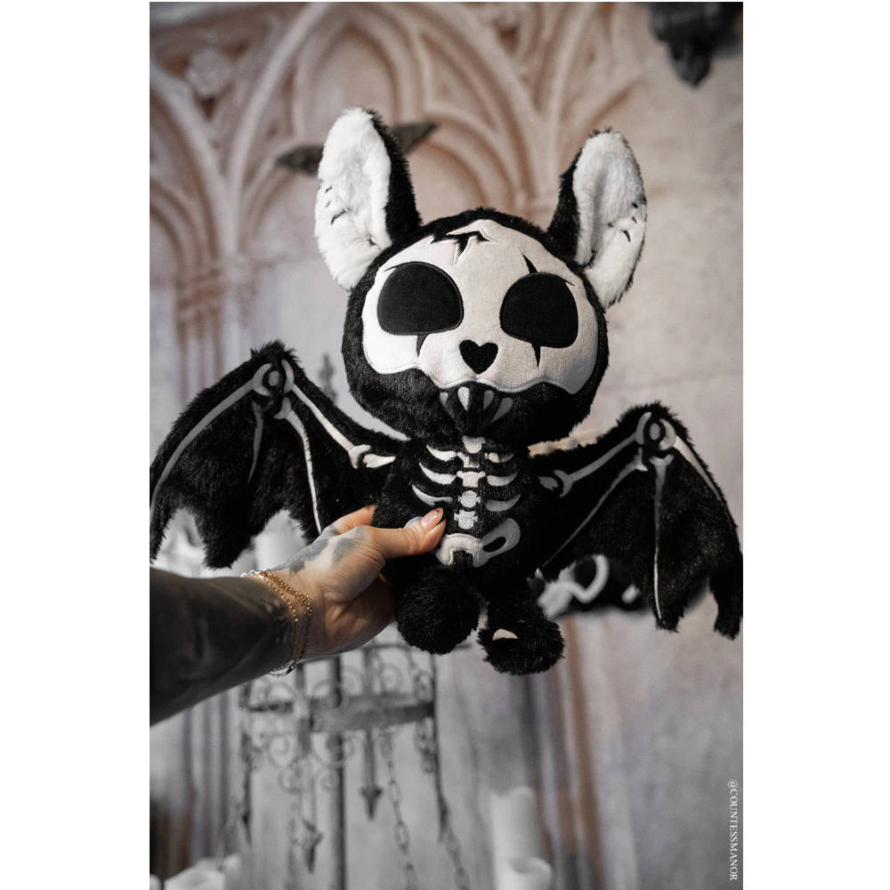Vampire Freaks - Rainbow Skelekitty Plüschtier - Schwarz/Regenbogen
